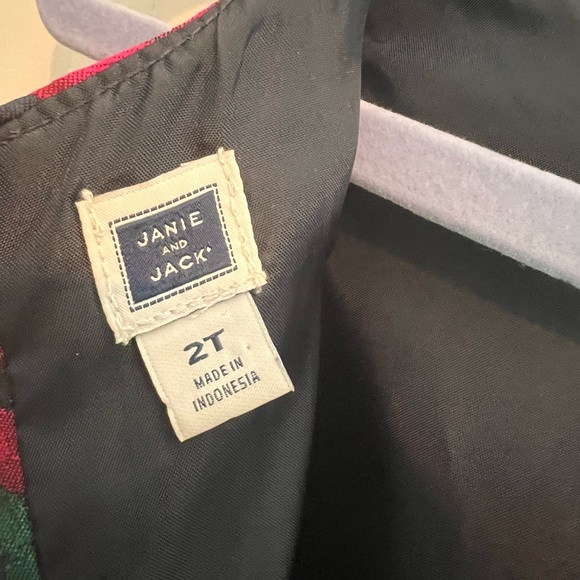 Janie and Jack Size 2 Navy and Deep Pink Rose Dress - Picture 3 of 4